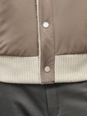 Baby curly lambskin reversible rib-trim jacket, View: Worn, worn, view 8 of 8