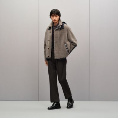 Reversible hooded jacket