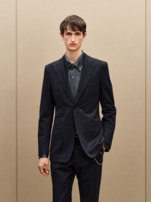 "Rayures craies" 24 Relax wool jacket, View: Worn, worn, view 3 of 7