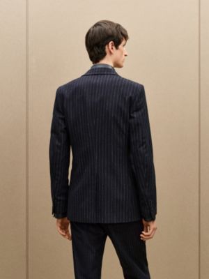 "Rayures craies" 24 Relax wool jacket, View: Worn, worn, view 4 of 7