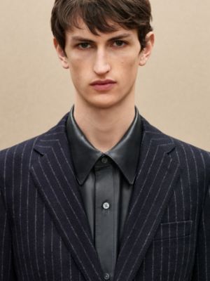 "Rayures craies" 24 Relax wool jacket, View: Worn, worn, view 5 of 7