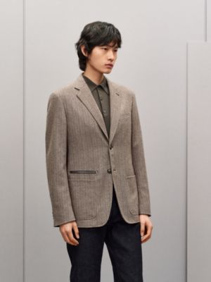 Stadium Relax jacket with leather detail, View: Worn, worn, view 3 of 7