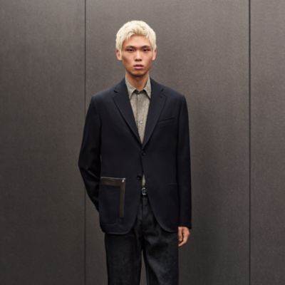 エルメス　Hermes 水色ストライプ柄 テーラードジャケット Blue - Jackets - Hermès jackets and blazers for men | Hermès USA