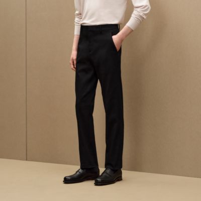 パンツ HERMES Black Cotton Pants Slacks Hermès Men's Pants and Shorts | Hermès USA