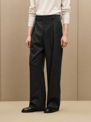 Malte pleated wool pants, View: Worn, worn, view 3 of 7