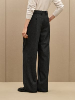 Malte pleated wool pants, View: Worn, worn, view 4 of 7
