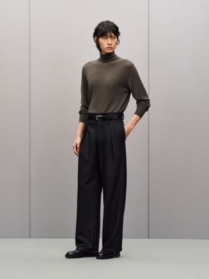 Malte pleated wool pants