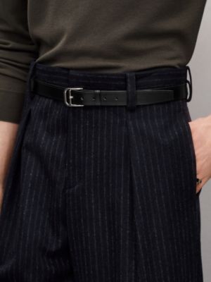 Pantalon Malte «&nbsp;rayures craies&nbsp;» 1 pli en laine, Vue: Vue portée, worn, vue 4 sur 6