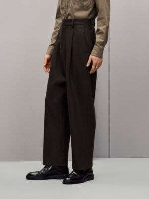 Palerme pleated wool pants, View: Worn, worn, view 2 of 6