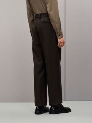 Palerme pleated wool pants, View: Worn, worn, view 3 of 6