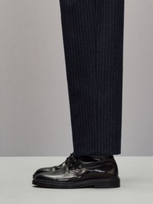 "Rayures craies" Palerme pleated wool pants, View: Worn, worn, view 7 of 7