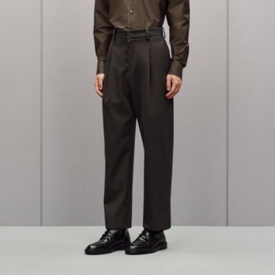Green - Men's tailored pants, straight jeans and shorts | Hermès