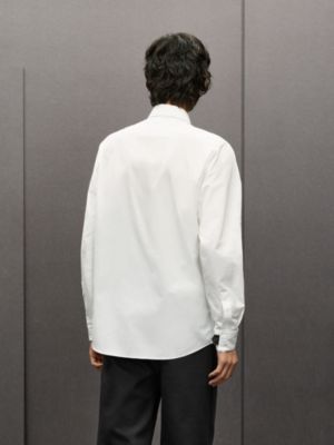 Chemise corps droit patte cuir, Vue: Vue portée, worn, vue 3 sur 6