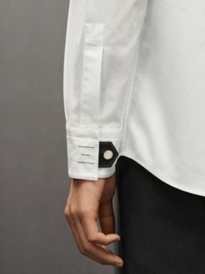 Chemise corps droit patte cuir, Vue: Vue portée, worn, vue 5 sur 6