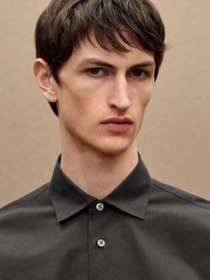 Straight cut shirt with Paolo collar, View: Worn, worn, view 4 of 5
