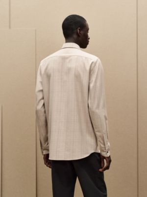 "Carreaux cachemire et coton" Paolo衣領直身剪裁襯衫, 檢視: 佩戴, worn, 檢視共3張圖片的第5張