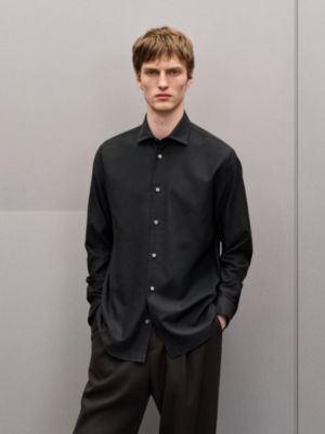 Camisa de corte recto con cuello Paolo "jacquard optique chaîne", Vista: Ver artículo puesto, worn, vista 2 de 6