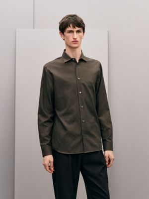 Camisa de corte recto con cuello Paolo "jacquard optique chaîne", Vista: Ver artículo puesto, worn, vista 2 de 6
