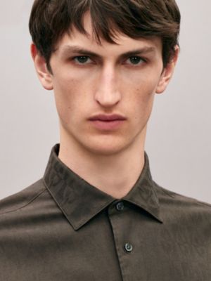 Camisa de corte recto con cuello Paolo "jacquard optique chaîne", Vista: Ver artículo puesto, worn, vista 4 de 6