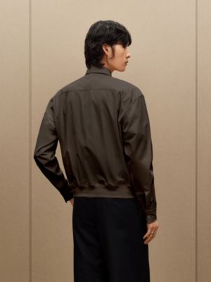 Rib trim jacket shirt, View: Worn, worn, view 3 of 6