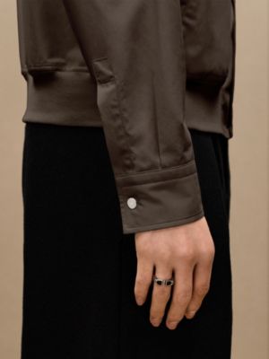Rib trim jacket shirt, View: Worn, worn, view 5 of 6