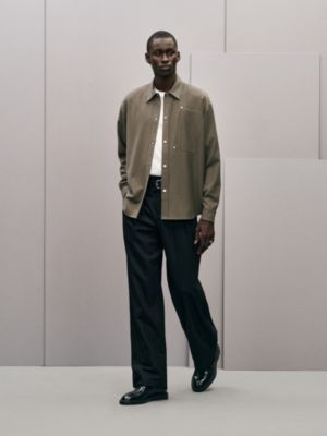 "Clous de Selle" wool overshirt