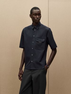 Shirt with leather detail, View: Worn, worn, view 2 of 6