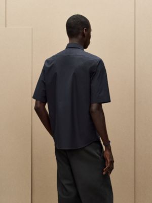 Shirt with leather detail, View: Worn, worn, view 3 of 6