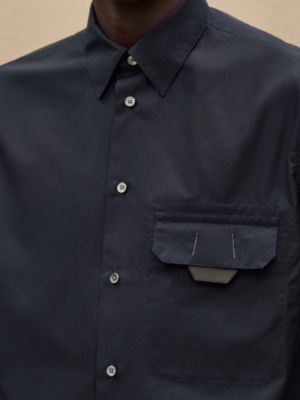 Shirt with leather detail, View: Worn, worn, view 5 of 6