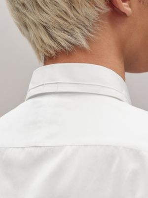 "Nervures H" straight cut shirt with Louis collar, View: Worn, worn, view 6 of 7
