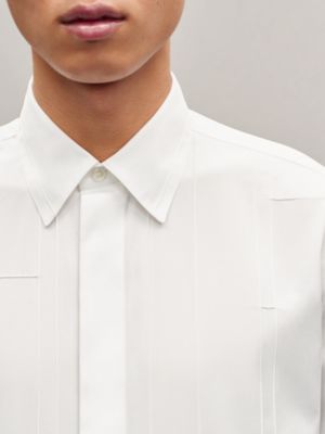 "Nervures H" straight cut shirt with Louis collar, View: Worn, worn, view 7 of 7