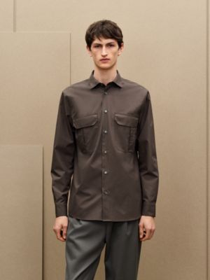Camisa de corte recto con bolsillos cargo, Vista: Ver artículo puesto, worn, vista 3 de 7
