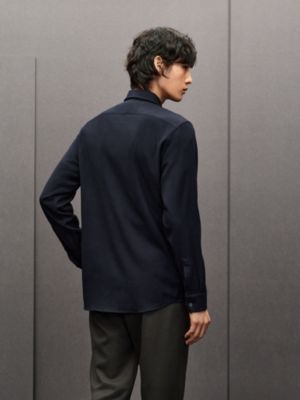 거싯 포켓 스트레이트 컷 울 셔츠, 보기: 이미지: 제품 착용 이미지, worn, 3개 중 7번째 보기