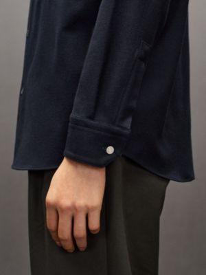 거싯 포켓 스트레이트 컷 울 셔츠, 보기: 이미지: 제품 착용 이미지, worn, 5개 중 7번째 보기