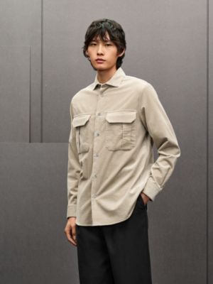 거싯 포켓 스트레이트 컷 셔츠, 보기: 이미지: 제품 착용 이미지, worn, 2개 중 6번째 보기