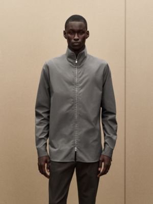 Straight cut shirt with contrasted detail, View: Worn, worn, view 2 of 6