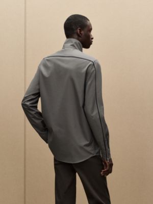 Straight cut shirt with contrasted detail, View: Worn, worn, view 3 of 6