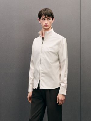 Straight cut shirt with contrasted detail, View: Worn, worn, view 2 of 6