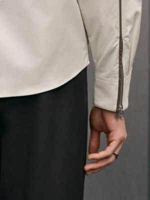 Straight cut shirt with contrasted detail, View: Worn, worn, view 5 of 6