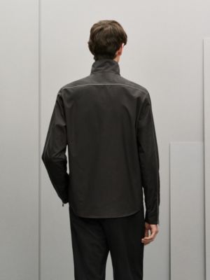 대조적인 디테일 스트레이트 컷 셔츠, 보기: 이미지: 제품 착용 이미지, worn, 3개 중 6번째 보기