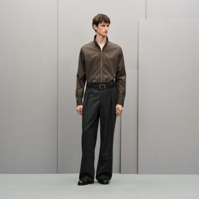 Straight cut shirt with contrasted detail