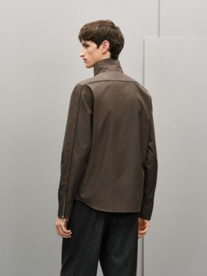 대조적인 디테일 스트레이트 컷 셔츠, 보기: 이미지: 제품 착용 이미지, worn, 3개 중 6번째 보기