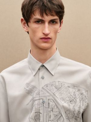 “Broderie cheval” 루이스 칼라 스트레이트 컷 셔츠, 보기: 이미지: 제품 착용 이미지, worn, 5개 중 7번째 보기