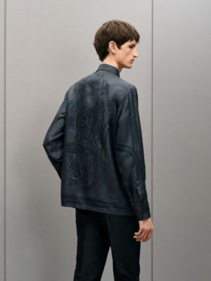 Camisa de corte recto "Brides de Gala Brush" en seda, Vista: Ver artículo puesto, worn, vista 3 de 5
