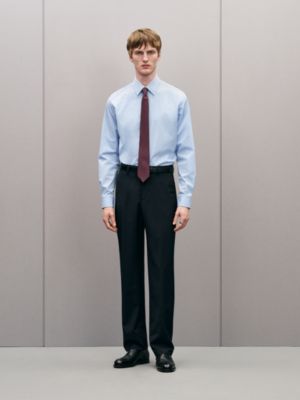 Fitted shirt with Faubourg collar