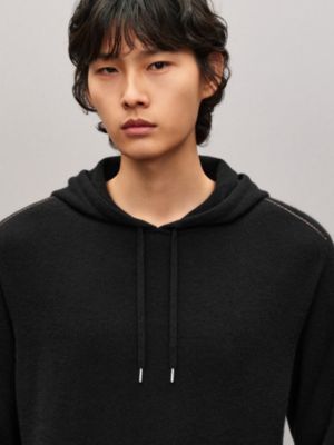 フーデッド・ニット カシミヤ レザーディテール, イメージ: 着用例, worn, ビュー2の5