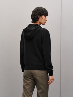 フーデッド・ニット カシミヤ レザーディテール, イメージ: 着用例, worn, ビュー5の5