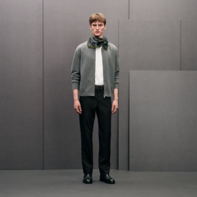 Zipped cashmere jacket