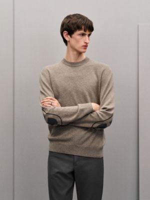 Pull collo rotondo “Maillon Chaîne d’Ancre” in cachemire, Vista: Immagine prodotto indossato, worn, vista 5 su 6