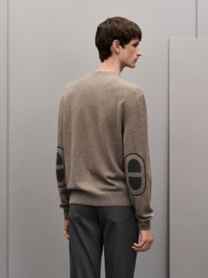 Pull collo rotondo “Maillon Chaîne d’Ancre” in cachemire, Vista: Immagine prodotto indossato, worn, vista 6 su 6